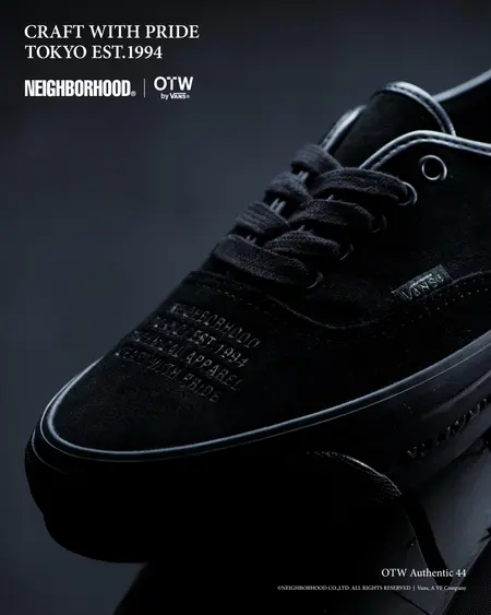 Vans x NEIGHBORHOOD「Authentic 44」：荒削りなサブカルチャーと